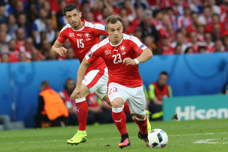 Shaqiri im Schweizer Nati-Trikot bei der EURO 2016 (Foto AFP)