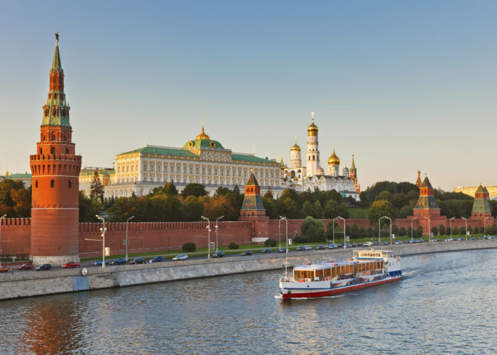 Moscow kremlin at sunset