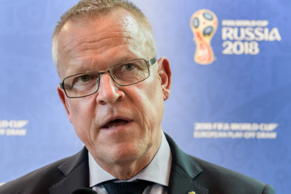 Schwedens Trainer Janne Anderson. Copyright: AFP.