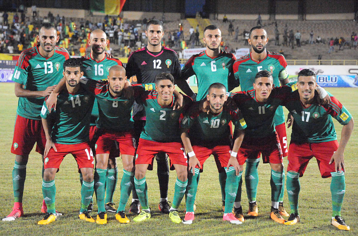 WM 2018 Trikot Fußball Morocco T-Shirt Ringer Marokko ALL-10 Rot 