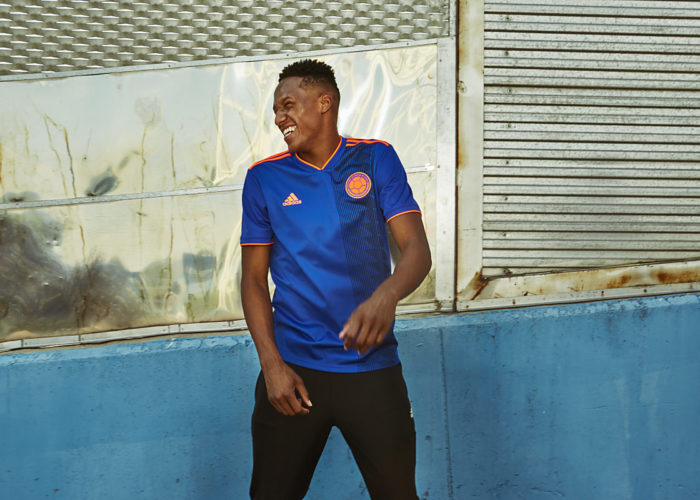 Das aktuelle Auswärtstrikot von Kolumbien von adidas 2018 (Foto Adidas)