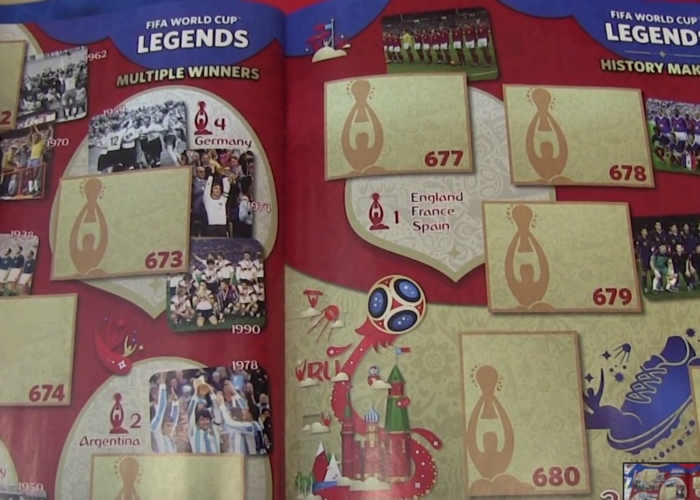 Das neue Panini Heft zur WM 2018 vorgestellt.