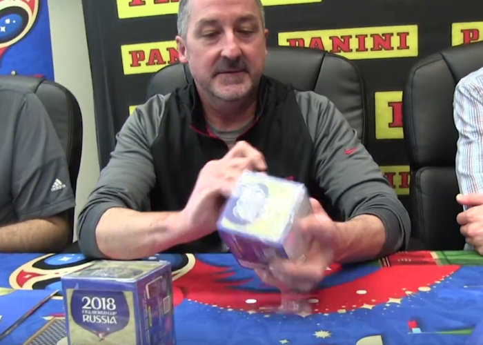 Die neuen Panini Sammelsticker zur WM 2018 vorgestellt.