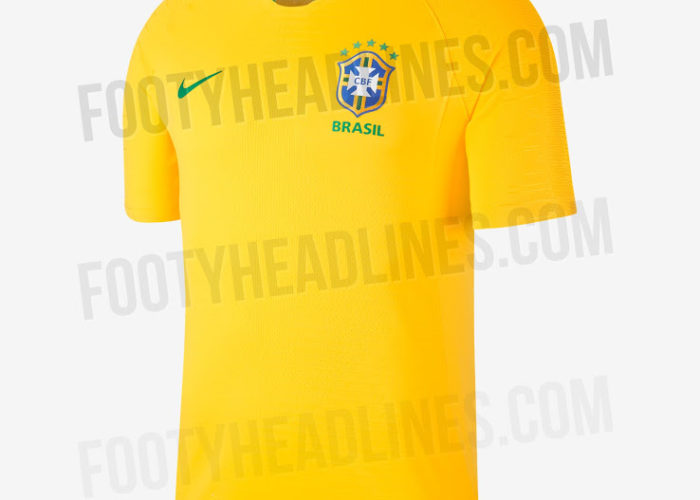 Das neue Brasilien Heimtrikot 2018. Photo: Footyheadlines.