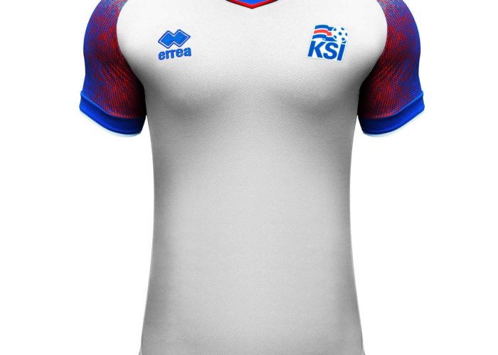 Das Island WM 2018 Auswärtstrikot. Photo: Errea.
